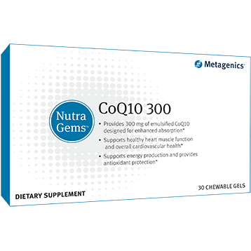 NutraGems CoQ10 300 30 Chewable Gels * Metagenics Supplement - Conners Clinic